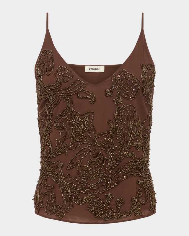 Kass Embellished V-Neck Cami